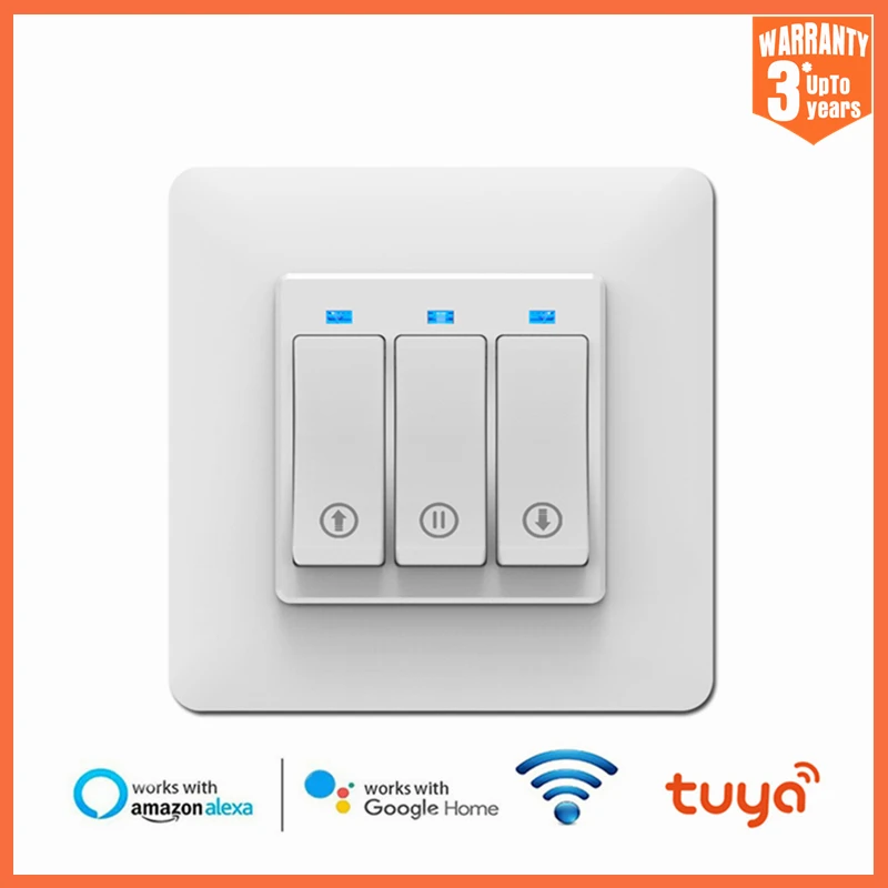 WiFi Curtain Blind Switch for Roller Shutter Electric motor, Work With Tuya APP Google Home Alexa Voice Remote Control
WiFi Curtain Blind Switch for Roller Shutter Electric motor, Work With Tuya APP Google Home Alexa Voice Remote Control