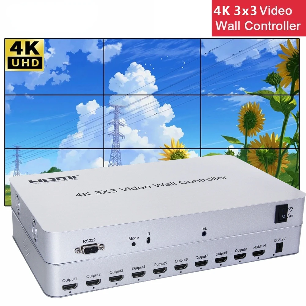 Настенный видеопроцессор 3x3 HDMI, 9 динамических изображений, разветвитель экрана, 3x2 2x2 3x1 1 1x3 2x3 4x2 2x 4 дисплей, настенный видеоконтроллер
Настенный видеопроцессор 3x3 HDMI, 9 динамических изображений, разветвитель экрана, 3x2 2x2 3x1 1 1x3 2x3 4x2 2x 4 дисплей, настенный видеоконтроллер