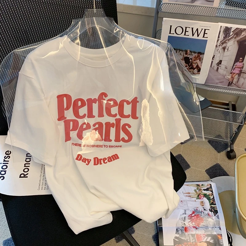 Women's T-shirts Harajuku Girls Oversized Tops Cartoon Print O-neck Short Sleeves Loose Summer Tshirt Cute Streetwear White Tees
Women's T-shirts Harajuku Girls Oversized Tops Cartoon Print O-neck Short Sleeves Loose Summer Tshirt Cute Streetwear White Tees