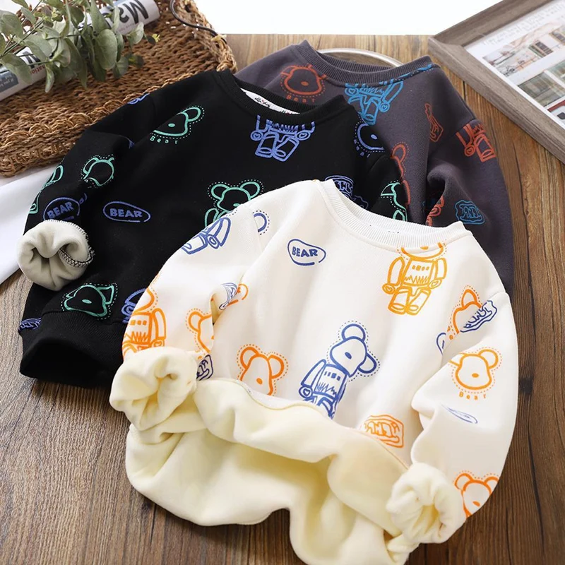 Boys Hoodies Sweatshirts Cotton Tops 2022 In Stock Warm Thicken Plus Velvet Winter Autumn Toddler Pullover Baby's Kids Children'
Boys Hoodies Sweatshirts Cotton Tops 2022 In Stock Warm Thicken Plus Velvet Winter Autumn Toddler Pullover Baby's Kids Children'
