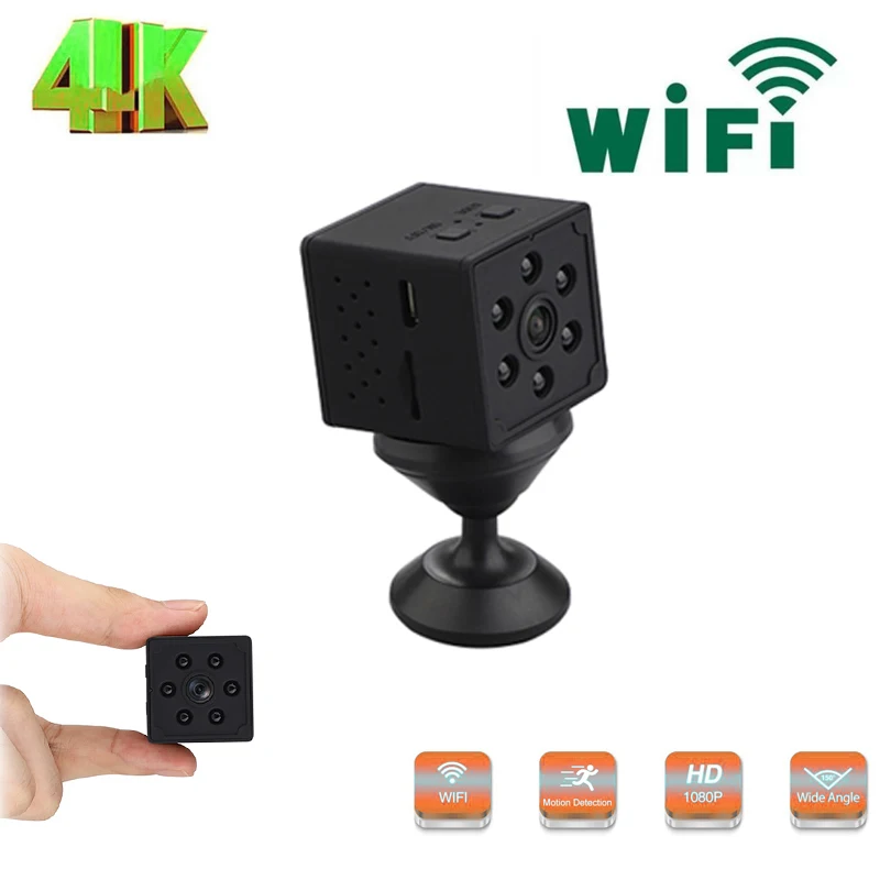 ip cam 4K Wireless Wifi Mini Camera P2P/AP Camcorder Home Security Remote View Night Vision Motion Detection Micro Body Cam
ip cam 4K Wireless Wifi Mini Camera P2P/AP Camcorder Home Security Remote View Night Vision Motion Detection Micro Body Cam