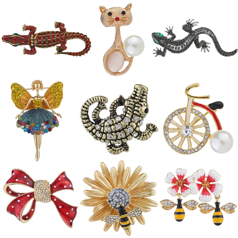 Animal Brooch Pins For Women Bling Rhinestone Bee Crocodile Brooches Bow Tie Brooches Pin Jewelry Wedding Party Bijoux Best Gift
Animal Brooch Pins For Women Bling Rhinestone Bee Crocodile Brooches Bow Tie Brooches Pin Jewelry Wedding Party Bijoux Best Gift