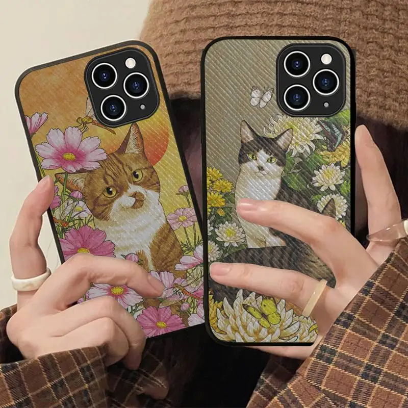 Funny Cartoon Cat Phone Case Hard Leather Case for iPhone 11 12 13 Mini Pro Max 8 7 Plus SE 2020 X XR XS Coque
Funny Cartoon Cat Phone Case Hard Leather Case for iPhone 11 12 13 Mini Pro Max 8 7 Plus SE 2020 X XR XS Coque