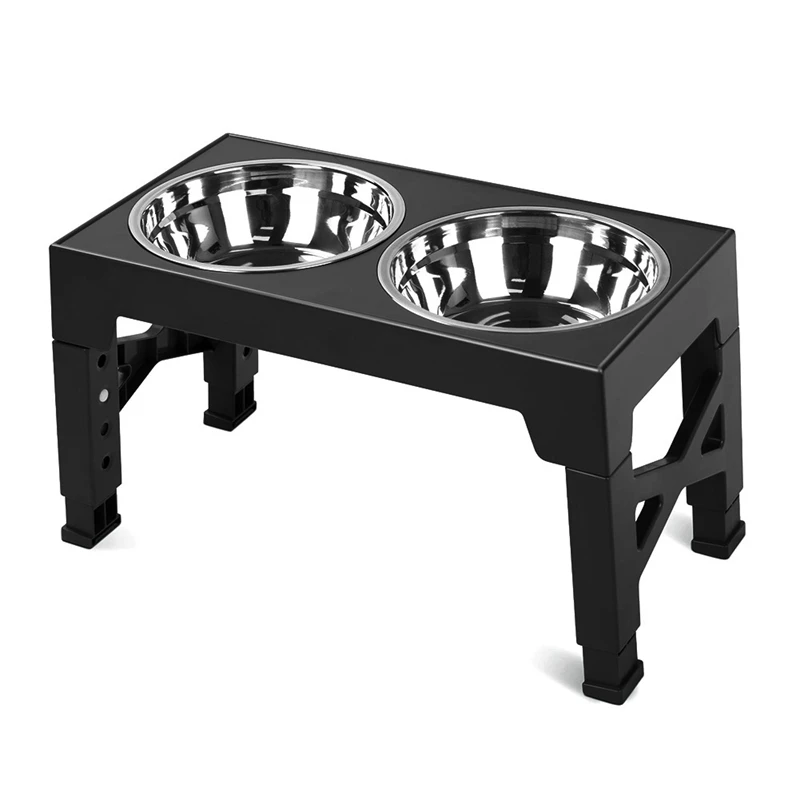 Elevated Dog Bowls With 2 Stainless Steel Dog Food Bowls, Adjusts To 5 Height For Small And Big Dogs, Black
Elevated Dog Bowls With 2 Stainless Steel Dog Food Bowls, Adjusts To 5 Height For Small And Big Dogs, Black