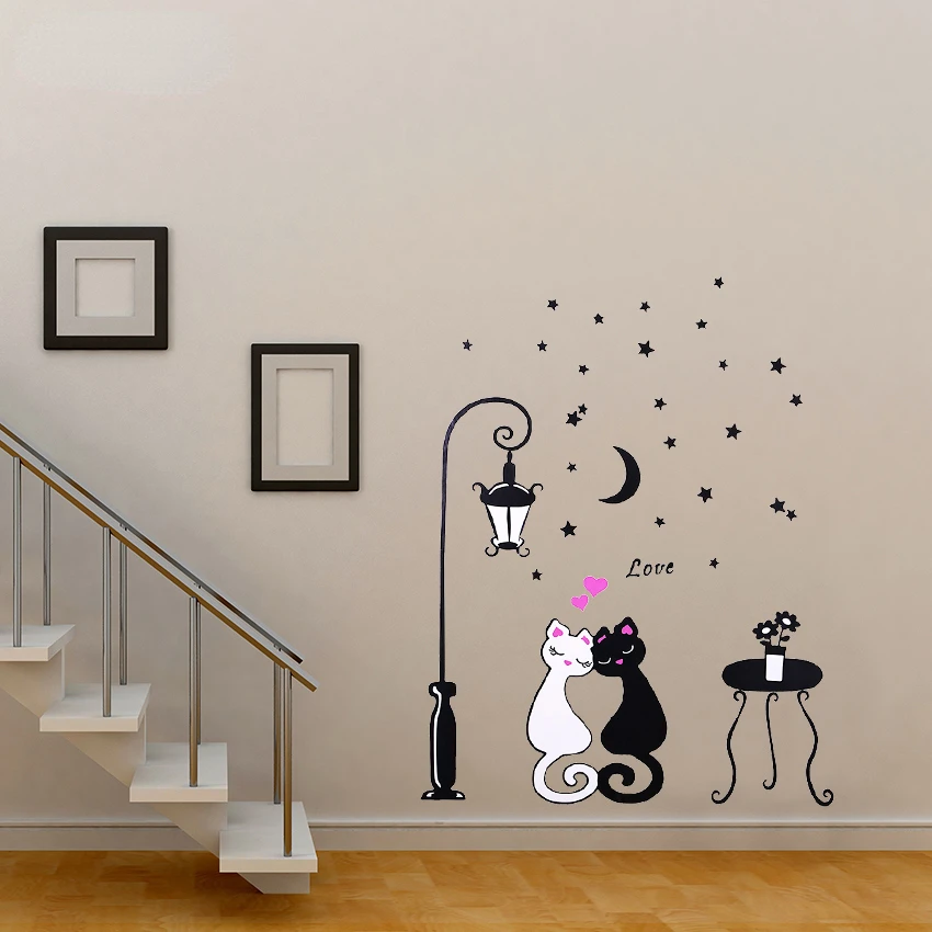 Hot Home Decor 1PC Cute Cartoon Couple Cat Flower Vine 3D Wallpaper DIY Vinyl Wall Stickers Rooms Home Decor Art Decals
Hot Home Decor 1PC Cute Cartoon Couple Cat Flower Vine 3D Wallpaper DIY Vinyl Wall Stickers Rooms Home Decor Art Decals