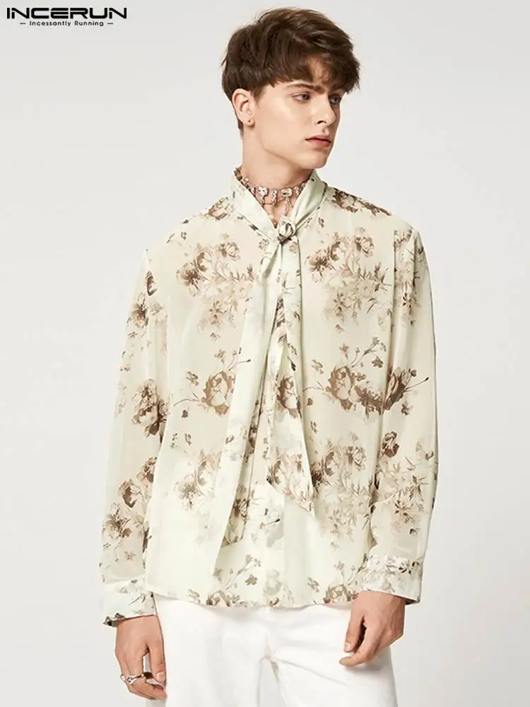 INCERUN Men Shirt Flower Printing Lace Up See Through Long Sleeve 2022 Casual Men Clothing Streetwear Loose Fashion Camisa S-5XL
INCERUN Men Shirt Flower Printing Lace Up See Through Long Sleeve 2022 Casual Men Clothing Streetwear Loose Fashion Camisa S-5XL