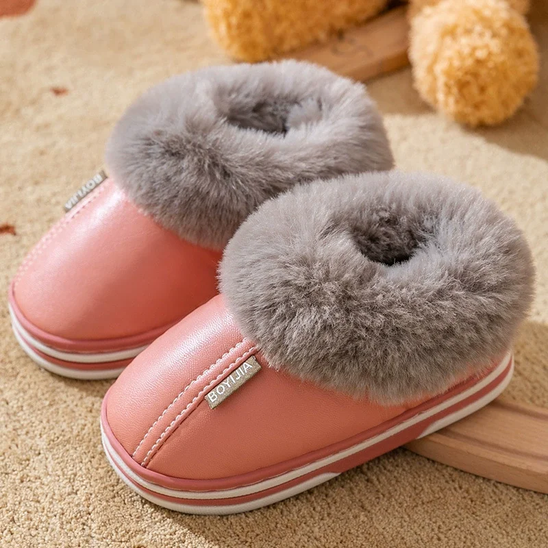 Зимние детские зимние тапочки для маленьких мальчиков и девочек, нескользящая обувь в помещении, модные теплые детские ботинки, уличная водонепроницаемая обувь, Тапочки 
Зимние детские зимние тапочки для маленьких мальчиков и девочек, нескользящая обувь в помещении, модные теплые детские ботинки, уличная водонепроницаемая обувь, Тапочки