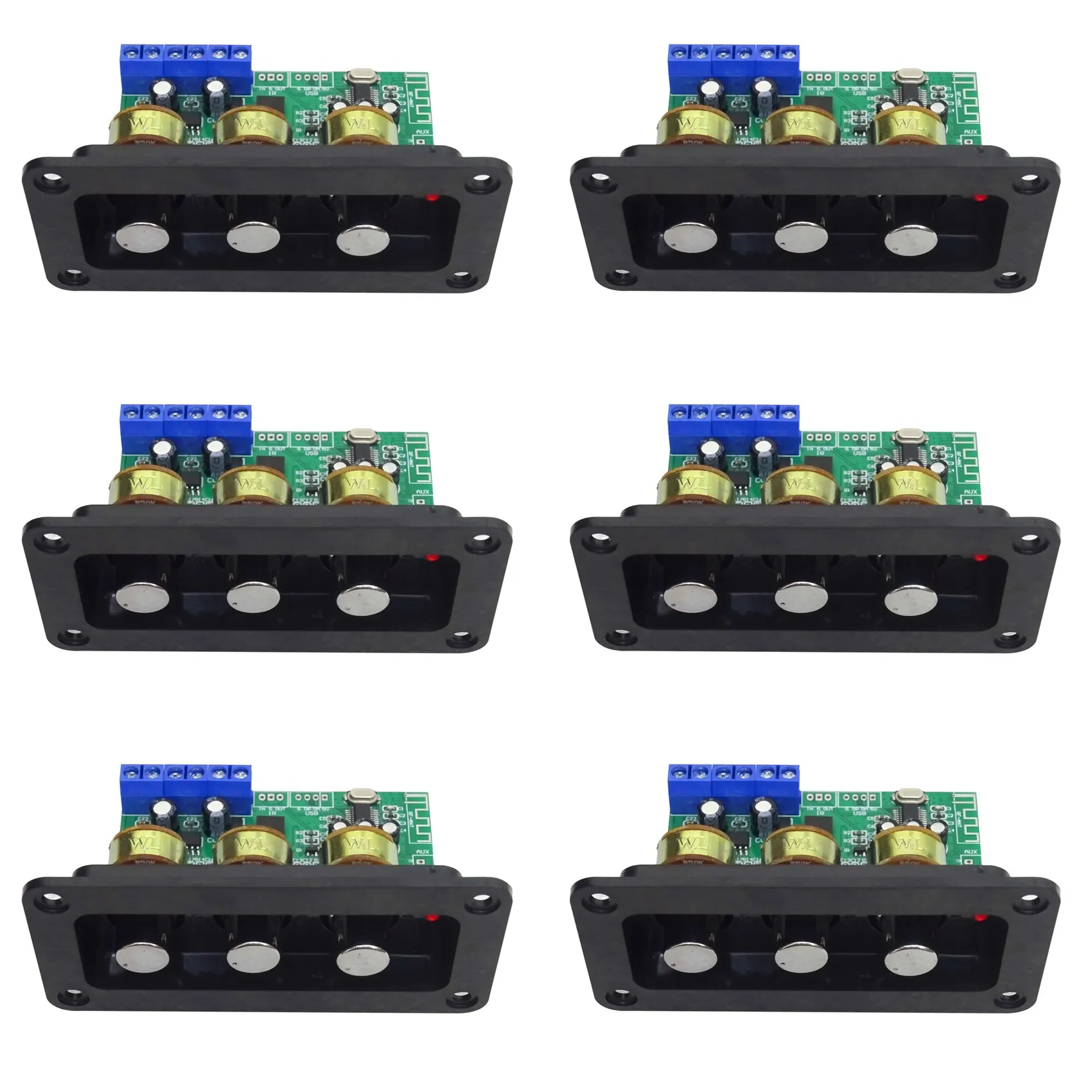 6X Bluetooth Amplifier Power Audio Board 20Wx2 Stereo Amp Sound Amplifiers AUX U Disk Decoder Treble Bass Adjustment
6X Bluetooth Amplifier Power Audio Board 20Wx2 Stereo Amp Sound Amplifiers AUX U Disk Decoder Treble Bass Adjustment