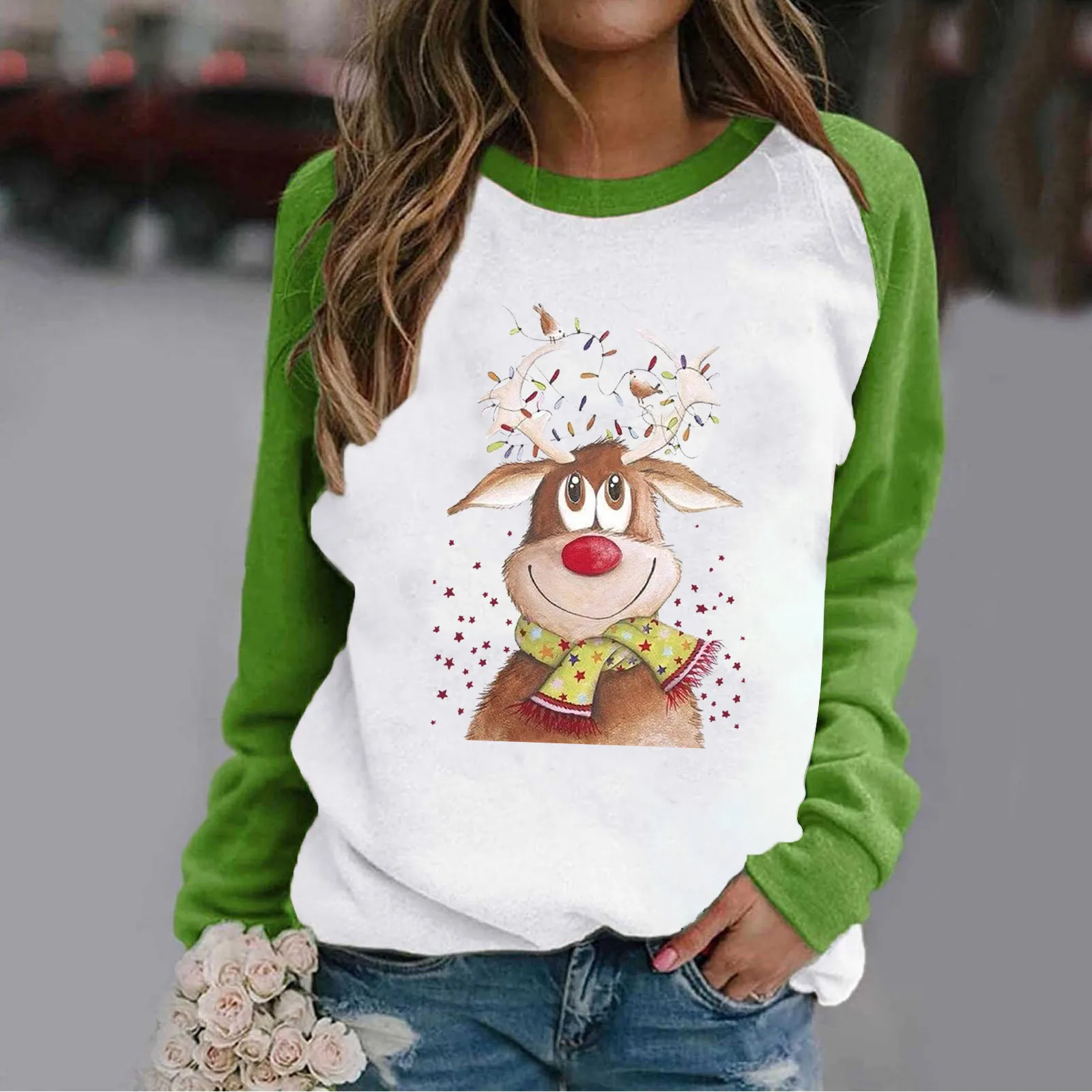 Women's Pullover Fashion Merry Christmas Print Long-sleeved Round Neck Sweatshirt Dress Women Snap Button Pullover Hoodie
Women's Pullover Fashion Merry Christmas Print Long-sleeved Round Neck Sweatshirt Dress Women Snap Button Pullover Hoodie