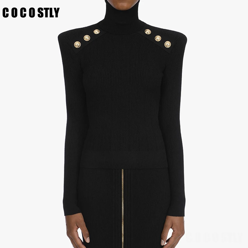 Новинка 2022, женский свитер с воротником-хомутом и ремешком на плечо в виде льва, трикотажный пуловер, свитер, блузки, джемпер, женская одежда 
Новинка 2022, женский свитер с воротником-хомутом и ремешком на плечо в виде льва, трикотажный пуловер, свитер, блузки, джемпер, женская одежда