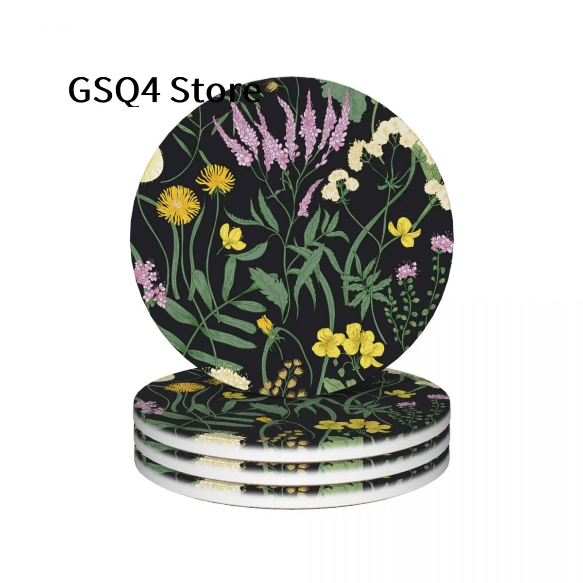Botanical Flower Coasters of Drinks Set of 4 Cup Holders Water Absorbing Ceramic Drinks Coaster for Home Kitchen Gift Decor
Botanical Flower Coasters of Drinks Set of 4 Cup Holders Water Absorbing Ceramic Drinks Coaster for Home Kitchen Gift Decor