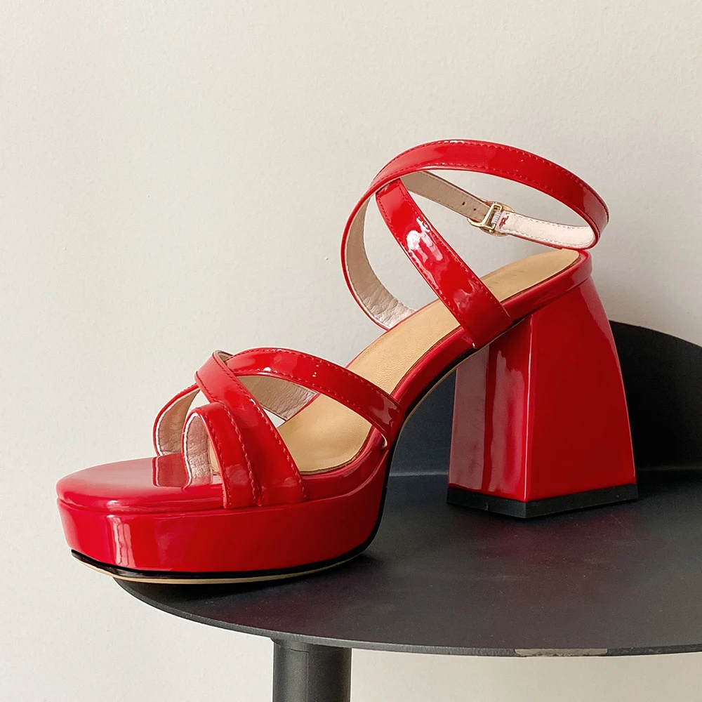 2022 Fashion Women Summer Leather Luxury Platform Shoes Block Heels Designer Sandals Ladies Sexy High Heel Slingback White Red
2022 Fashion Women Summer Leather Luxury Platform Shoes Block Heels Designer Sandals Ladies Sexy High Heel Slingback White Red