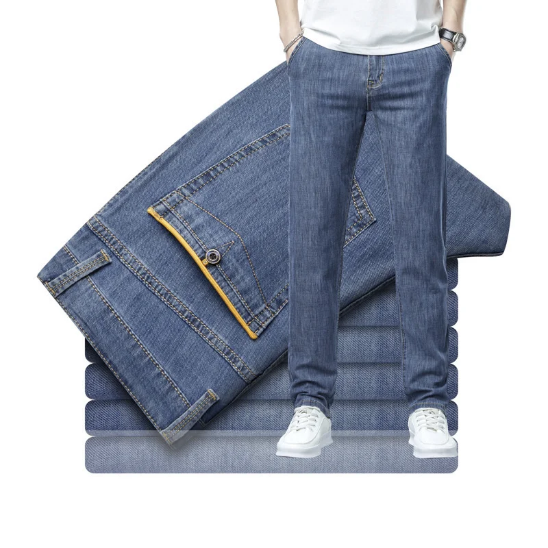 2023 Spring Summer Men Thin Jeans Skinny Fashion Style Denim Pencil Pants Elastic Slim Fit Casual Trousers Stretch
2023 Spring Summer Men Thin Jeans Skinny Fashion Style Denim Pencil Pants Elastic Slim Fit Casual Trousers Stretch