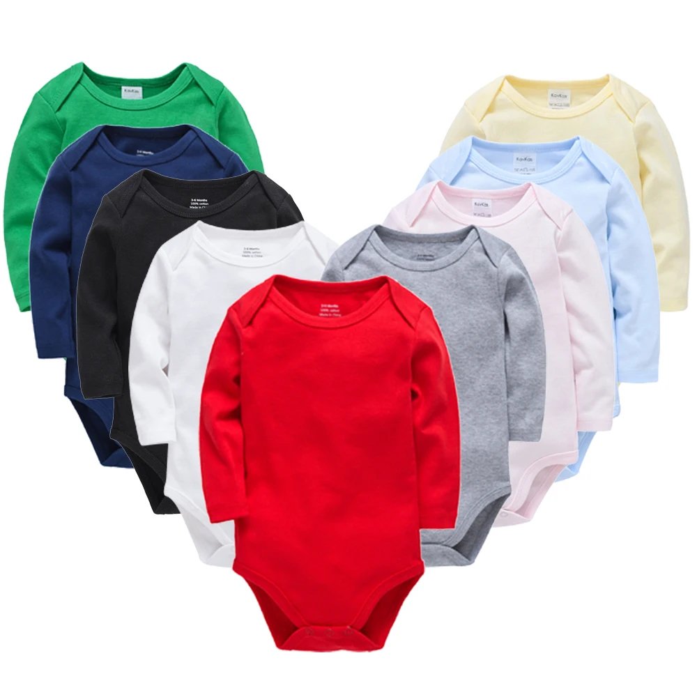 

Honeyzone Baby Girl Boy Clothes Soild Color Newborn Infant Bodysuit New Born Long Sleeve Jumpsuit Onesie 0 3 To 18 24 Months Set