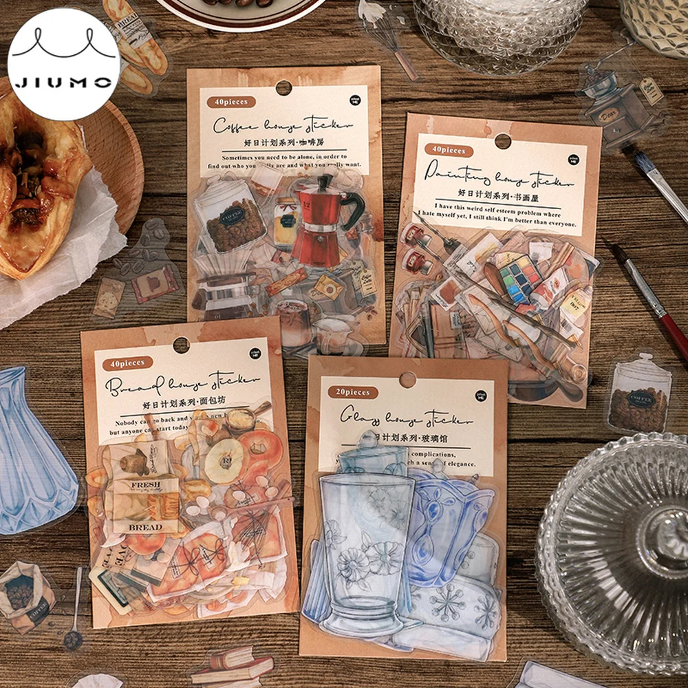 JIUMO 4 Literary and Artistic Food Baking Sticker Packs Creative Retro Hand Account Decorative Stickers Stationery Stickers
JIUMO 4 Literary and Artistic Food Baking Sticker Packs Creative Retro Hand Account Decorative Stickers Stationery Stickers