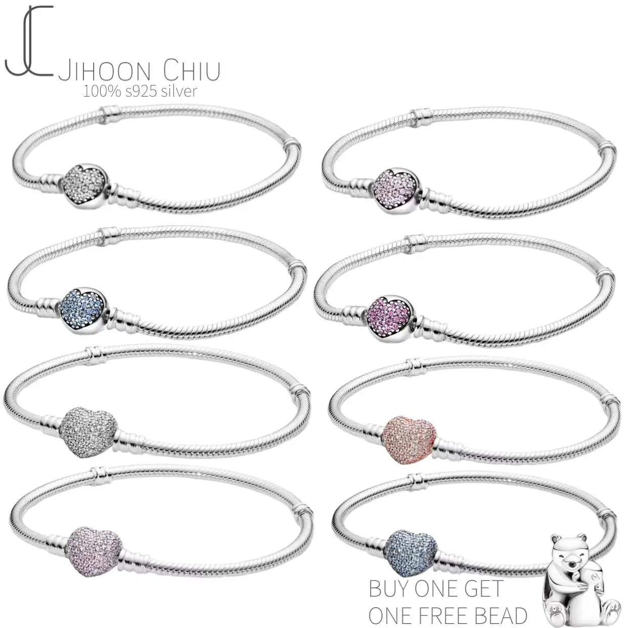 Браслеты из серебра 100% пробы с подвесками в виде сердца
Браслеты из серебра 100% пробы с подвесками в виде сердца