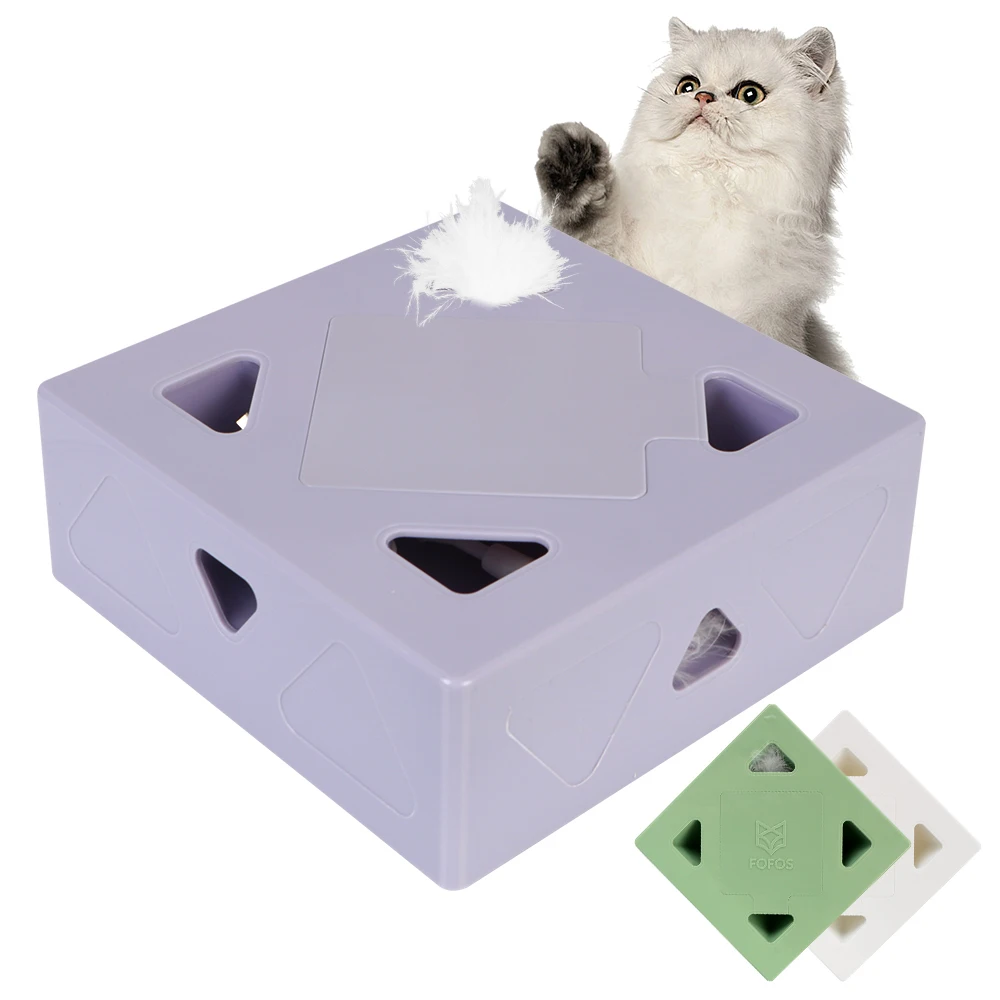 Interactive Sqaure Magic Box Automatic Cat Feather Toy Teasing Cat Stick Game Electric Cat Toy Selfplay Exercise Toys for Cat
Interactive Sqaure Magic Box Automatic Cat Feather Toy Teasing Cat Stick Game Electric Cat Toy Selfplay Exercise Toys for Cat