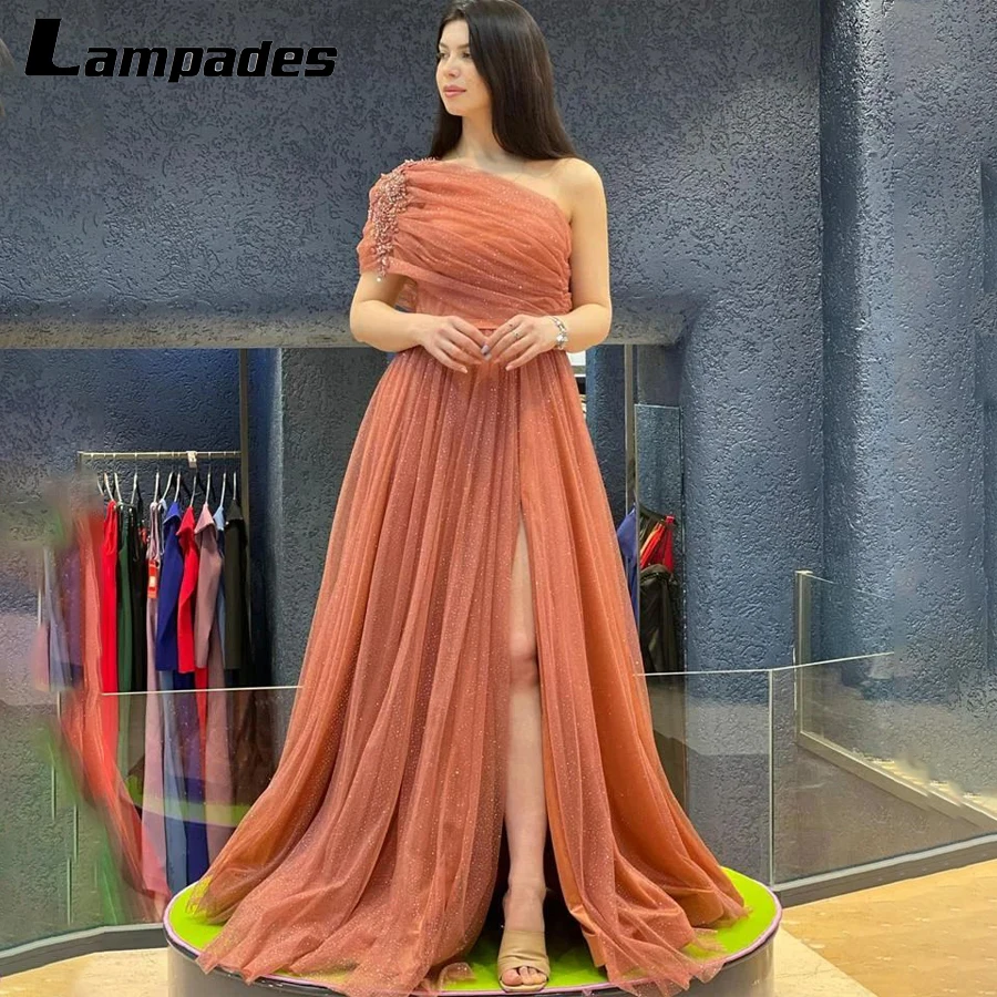 One Shoulder Glitter Tulle High Slit Prom Dress with Crystals A-line Evening Dress Women Dresses For Party And Wedding Vestidos
One Shoulder Glitter Tulle High Slit Prom Dress with Crystals A-line Evening Dress Women Dresses For Party And Wedding Vestidos