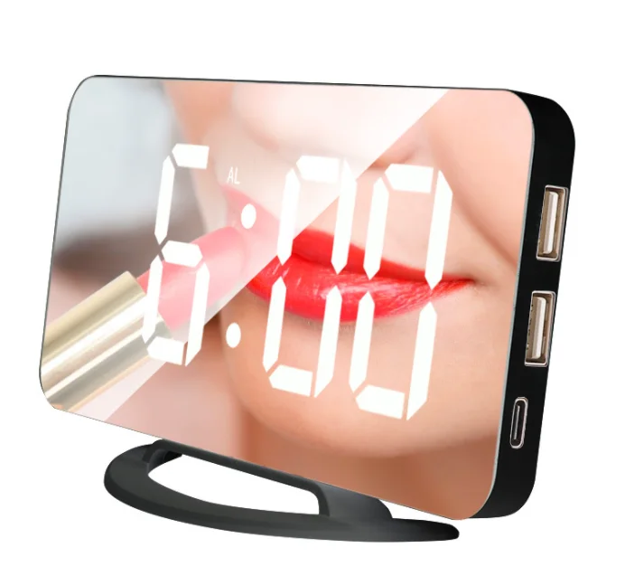 Digital Alarm Clock Modern Mirror Surface Alarm Clock with 2 USB Output Wall Table Desk Auto Dimming Clock digital digital
Digital Alarm Clock Modern Mirror Surface Alarm Clock with 2 USB Output Wall Table Desk Auto Dimming Clock digital digital