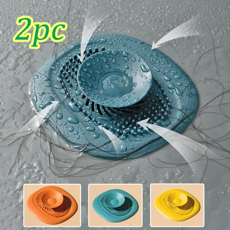 2PC Silicone Kitchen Sink Plug Drain Cover Stopper Strainer Shower Filter Drainer Floor Drain Hair Catcher Bathroom Accessorie
2PC Silicone Kitchen Sink Plug Drain Cover Stopper Strainer Shower Filter Drainer Floor Drain Hair Catcher Bathroom Accessorie