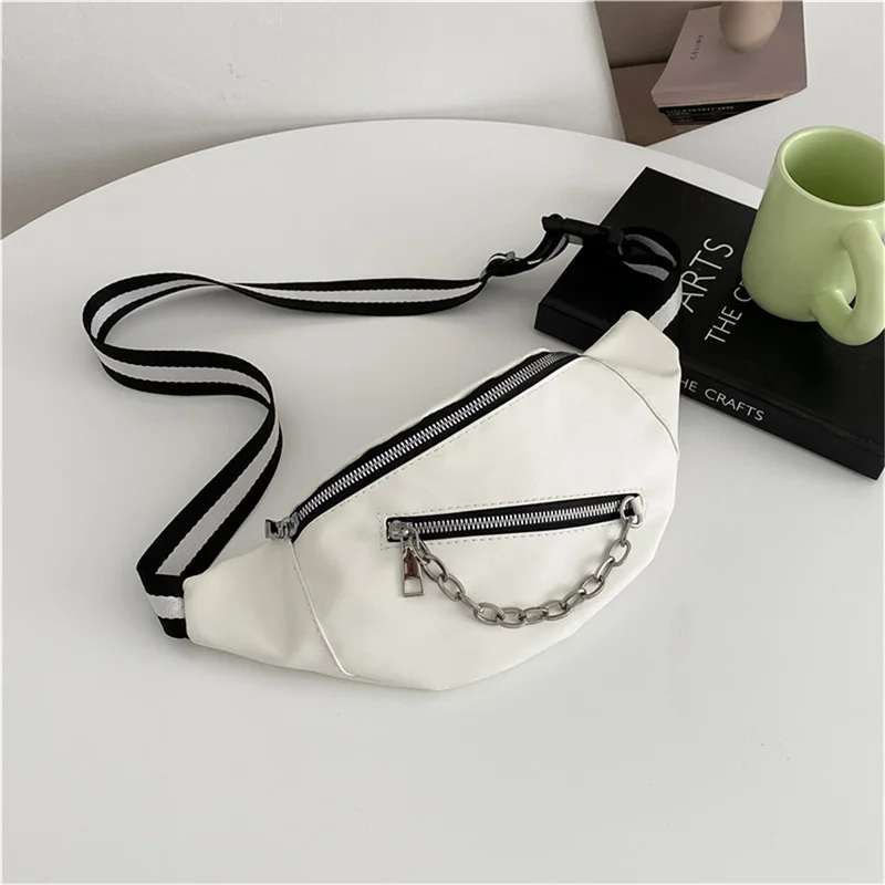 Women Shoulder Bag Solid Wide Shoulder Strap Crossbody Chest Bag Striped Strap Chain Zipper Waist Bags Casual Shoulder Bag
Women Shoulder Bag Solid Wide Shoulder Strap Crossbody Chest Bag Striped Strap Chain Zipper Waist Bags Casual Shoulder Bag