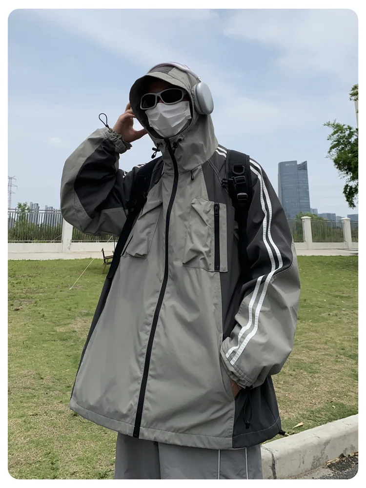 Jacket Oversized Vintage Hip Hop Color Block Men Women Hooded Windbreaker Loose Track Hoodie Jacket Coat Streetwear
Jacket Oversized Vintage Hip Hop Color Block Men Women Hooded Windbreaker Loose Track Hoodie Jacket Coat Streetwear