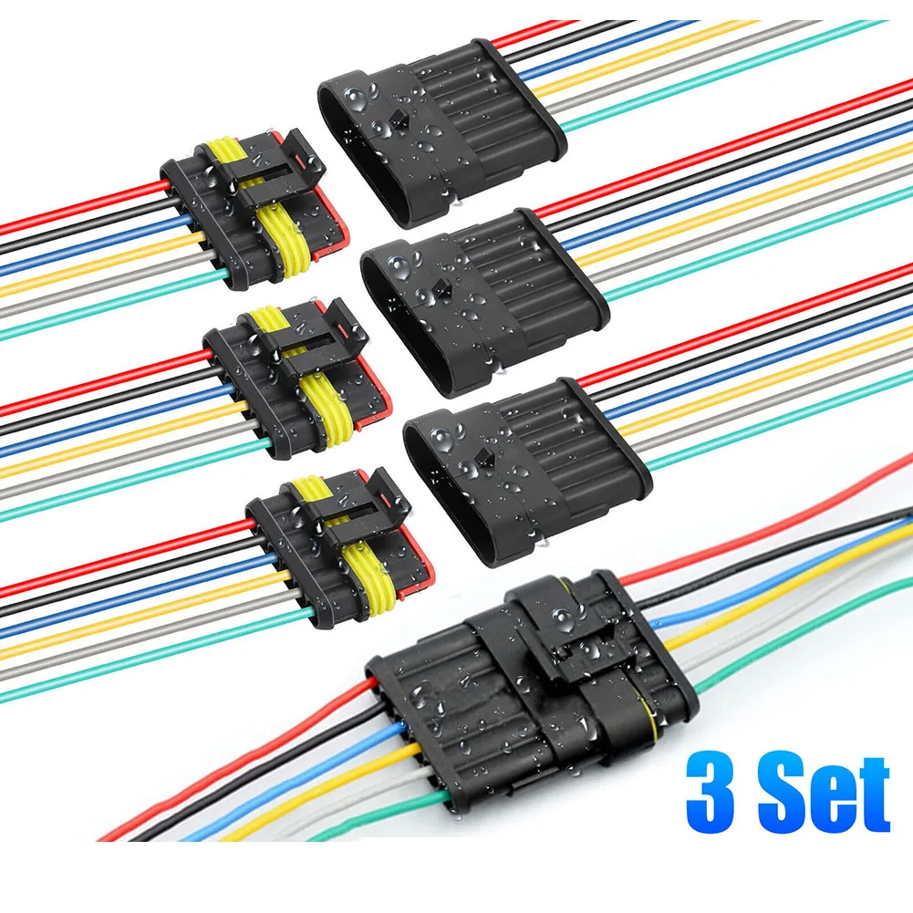 3 Sets 6-Pin Way Male Female Electrical Wire Connector Plug Kit For Car Boat Motorcycle Cable Plug Sealed Auto Cable Terminals
3 Sets 6-Pin Way Male Female Electrical Wire Connector Plug Kit For Car Boat Motorcycle Cable Plug Sealed Auto Cable Terminals