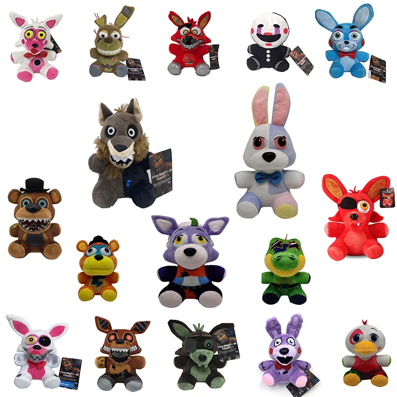 18cm Kawaii FNAF Plush Toy Cartoon Freddy Fazbear Plush Figure Bear Foxy Rabbit Animal Anime Plush Toys Gifts for Kids
18cm Kawaii FNAF Plush Toy Cartoon Freddy Fazbear Plush Figure Bear Foxy Rabbit Animal Anime Plush Toys Gifts for Kids