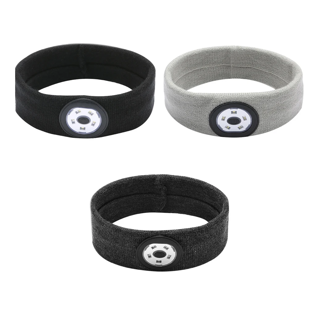 Sports Headband Night Running LED Light Sweatband Elastic Breathable Sports Sweat Band Dark Grey 
Sports Headband Night Running LED Light Sweatband Elastic Breathable Sports Sweat Band Dark Grey