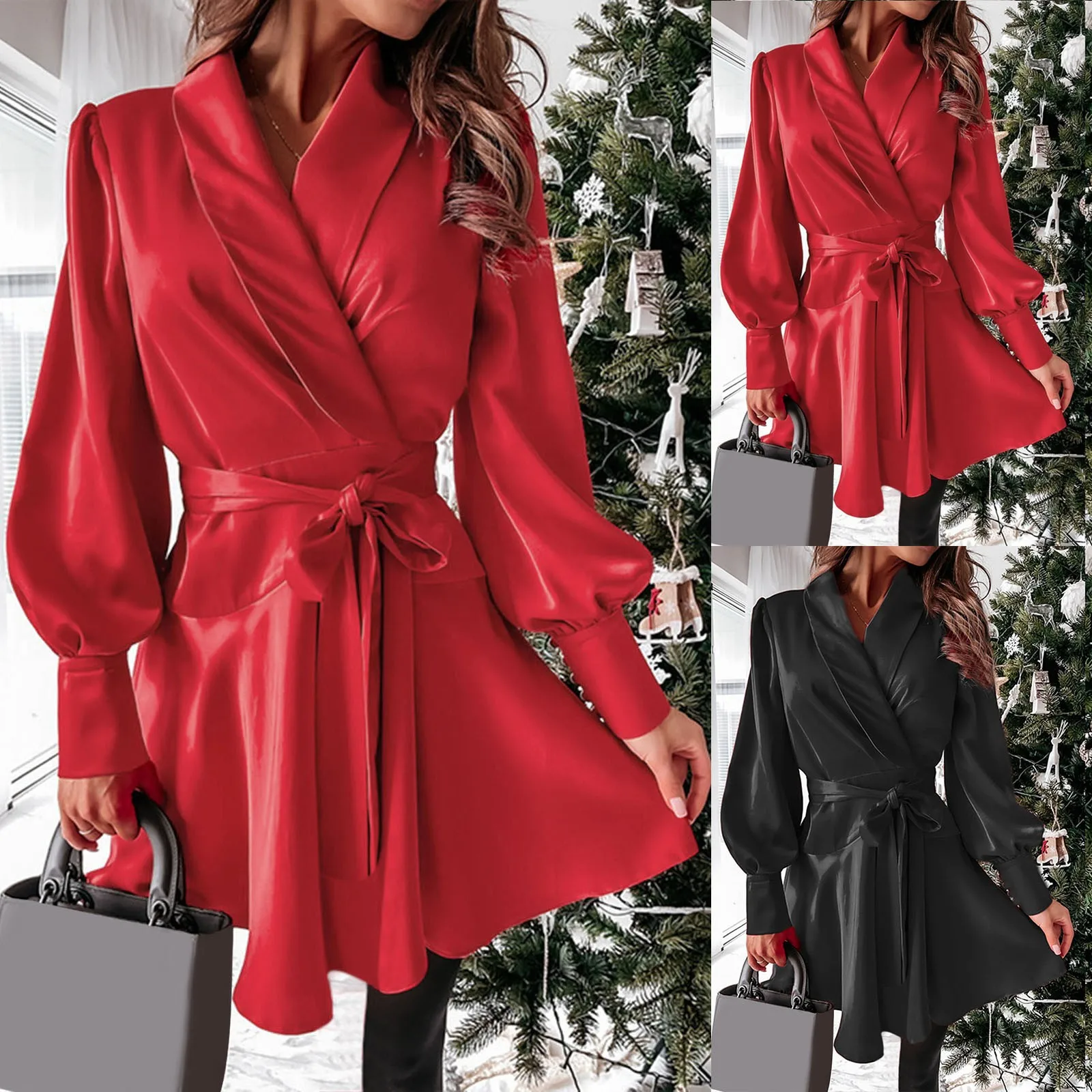 Sexy Evening Dresses for Women Womens Elegant V Neck Solid Color Long Sleeve Vintage Dress Party Gowns for Women
Sexy Evening Dresses for Women Womens Elegant V Neck Solid Color Long Sleeve Vintage Dress Party Gowns for Women