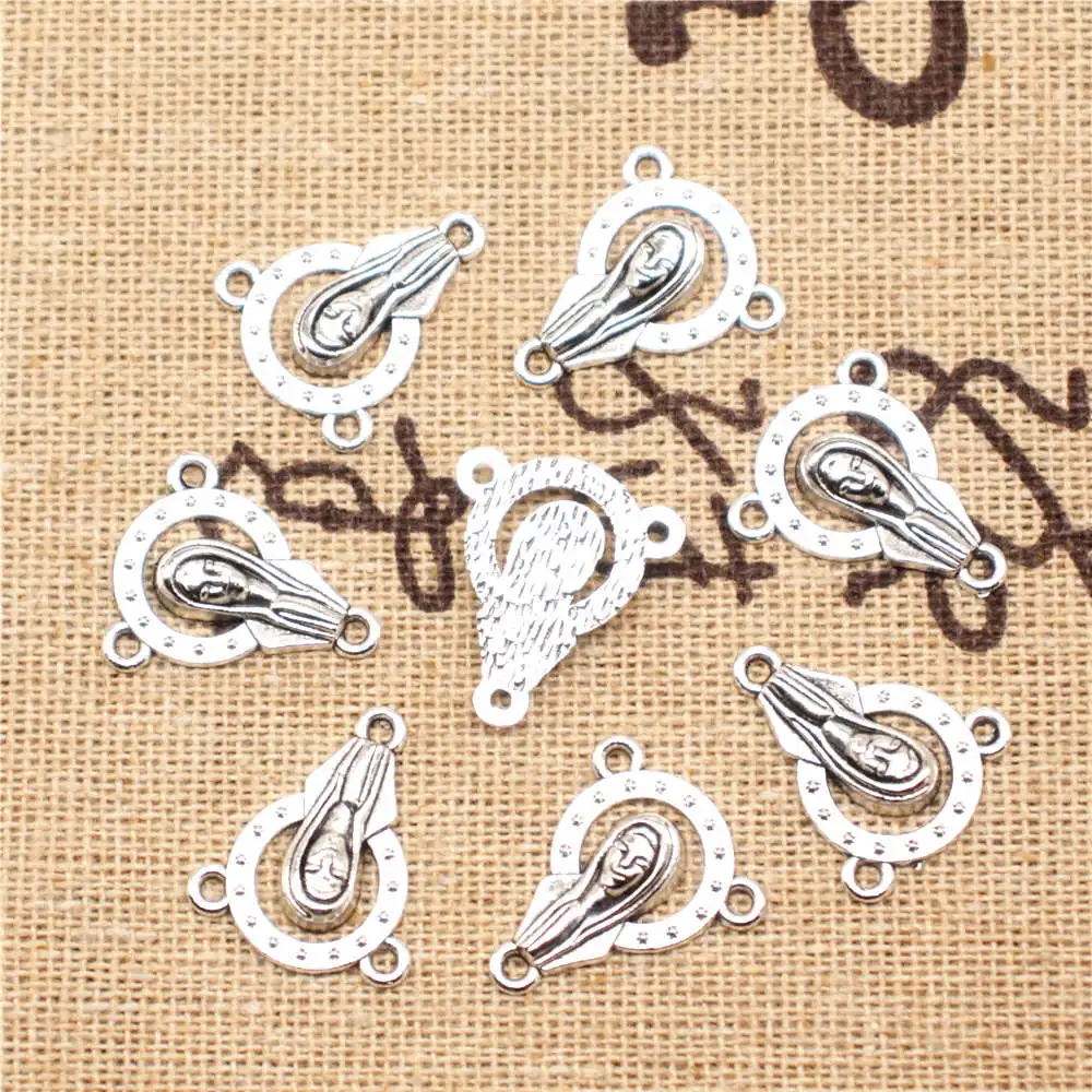 Holy Mother Earring Connector Ladies Jewelry Crafts Accessories 15X18mm Antique Silver Color 20 Pieces
Holy Mother Earring Connector Ladies Jewelry Crafts Accessories 15X18mm Antique Silver Color 20 Pieces