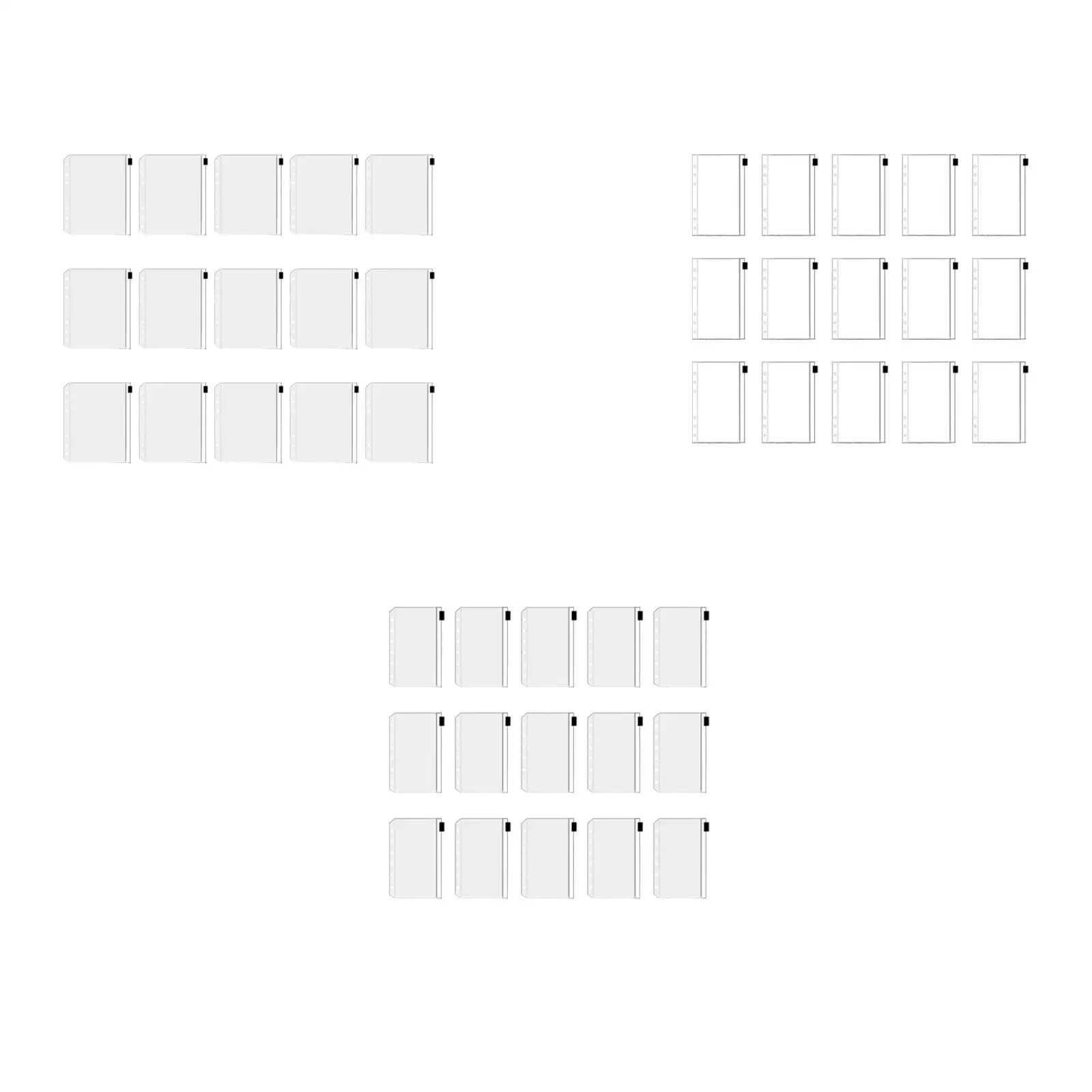 Set of 15 Notebook Binder Loose Leaf Bags Clear Waterproof Zipper Binder Pockets PVC Pouch Document Filing Bags
Set of 15 Notebook Binder Loose Leaf Bags Clear Waterproof Zipper Binder Pockets PVC Pouch Document Filing Bags