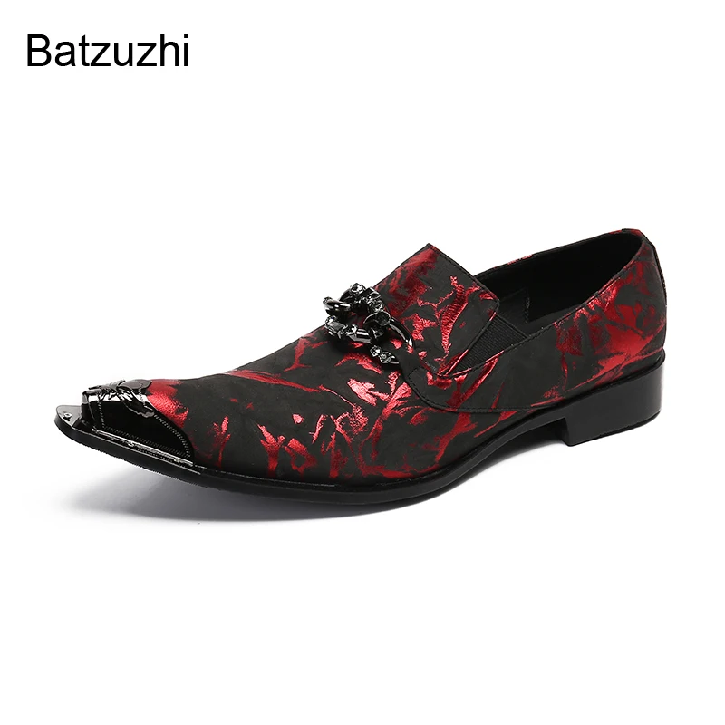 Batzuzhi 2022 New Men Dress Shoes Leather Wine Red Pointed Toe Formal Business Leather Shoes for Men Party & Wedding, Size 38-46
Batzuzhi 2022 New Men Dress Shoes Leather Wine Red Pointed Toe Formal Business Leather Shoes for Men Party & Wedding, Size 38-46