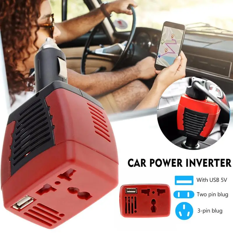Car Power Inverter USB 2.1A 75W DC 12V To AC 220V 50Hz Converter Adapter Car Charger For Mobile Phone Laptop Notebook
Car Power Inverter USB 2.1A 75W DC 12V To AC 220V 50Hz Converter Adapter Car Charger For Mobile Phone Laptop Notebook