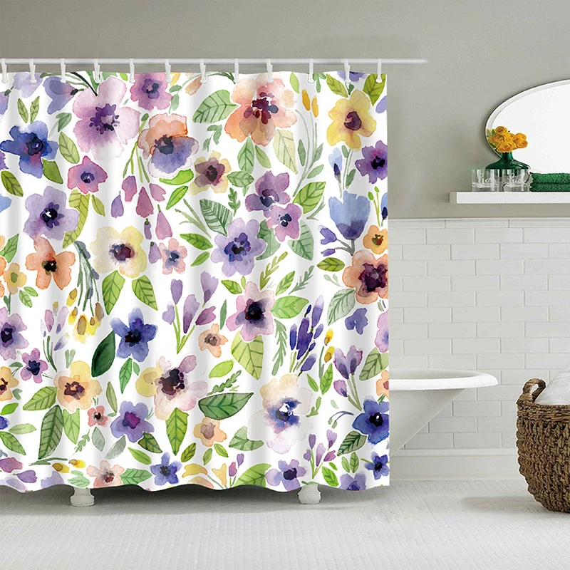 Floral Shower Curtains Cactus Flower Plant Bath Curtain with Hooks Polyester Fabric Curtain for Bathroom Decor cortina ducha
Floral Shower Curtains Cactus Flower Plant Bath Curtain with Hooks Polyester Fabric Curtain for Bathroom Decor cortina ducha