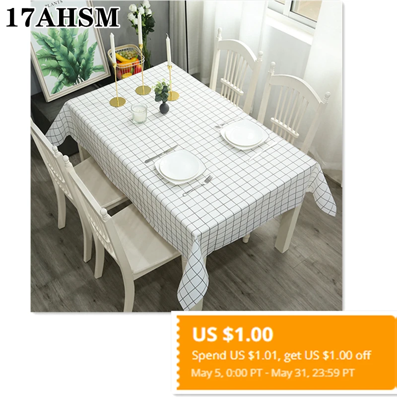 17AHSM Nordic Style PVC Grid Printed RectangularTablecloth Kitchen Dining Waterproof And Oilproof Antifouling TableColth Cover
17AHSM Nordic Style PVC Grid Printed RectangularTablecloth Kitchen Dining Waterproof And Oilproof Antifouling TableColth Cover