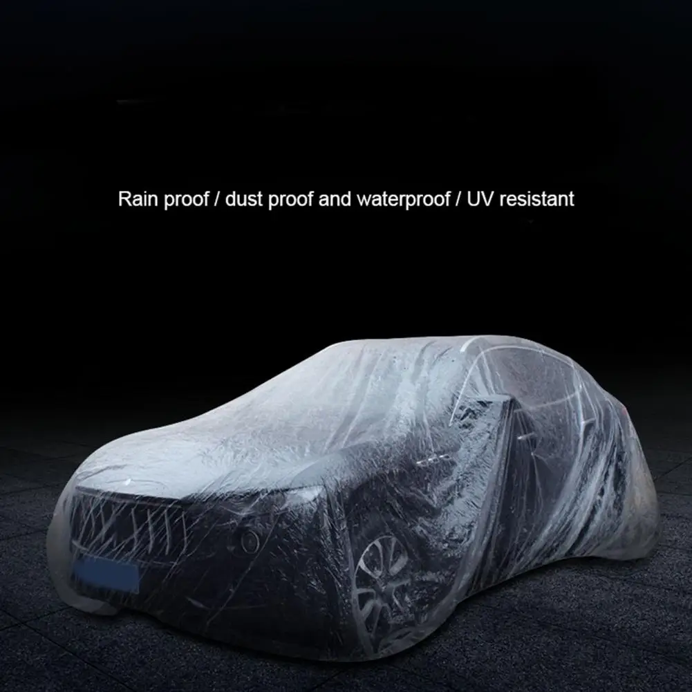 Transparent Car Cover Transparent Durable Dustproof Elastic Band Windproof Sun Shade Eco-friendly Disposable Clear Car Cover
Transparent Car Cover Transparent Durable Dustproof Elastic Band Windproof Sun Shade Eco-friendly Disposable Clear Car Cover