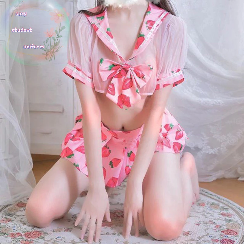 Эротическое нижнее белье, сексуальный костюм Jk, косплей, Студенческая форма в стиле колледжа, прозрачная Пижама, Матросская клубника, плисс...
Эротическое нижнее белье, сексуальный костюм Jk, косплей, Студенческая форма в стиле колледжа, прозрачная Пижама, Матросская клубника, плисс...