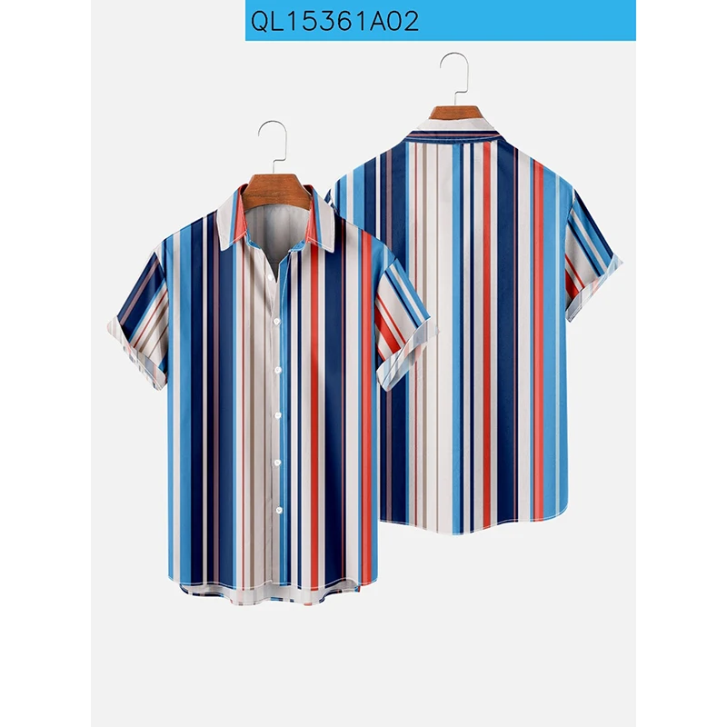 Fashion Vertical Stripes 3d Print T Shirts Tops Summer Hawaii Beach Men Women V-neck Loose Short Sleeve Button Tee Shirt Clothes
Fashion Vertical Stripes 3d Print T Shirts Tops Summer Hawaii Beach Men Women V-neck Loose Short Sleeve Button Tee Shirt Clothes