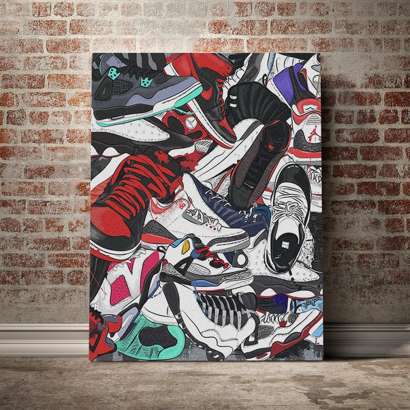 Sneakers fashion trend artwork Canvas poster Painting wall Art decor Living room Bedroom Study Home Decoration Prints
Sneakers fashion trend artwork Canvas poster Painting wall Art decor Living room Bedroom Study Home Decoration Prints