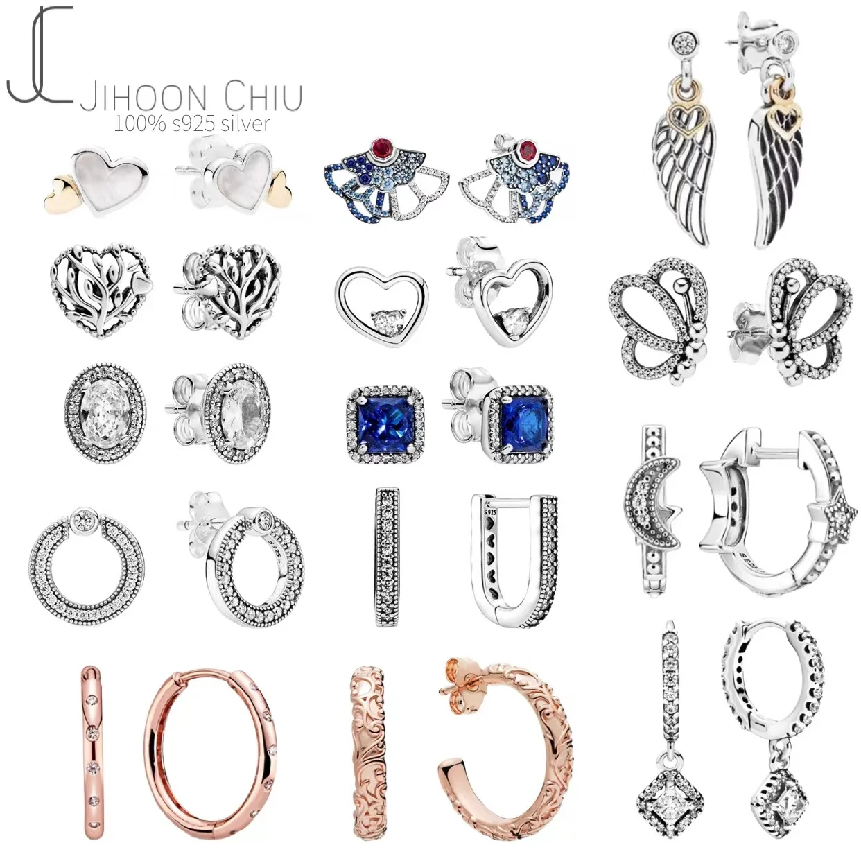 new Fit Original luxury Real 925 Sterling Silver authentic pan earrings love heart For Women DIY fashion wedding Jewelry 
new Fit Original luxury Real 925 Sterling Silver authentic pan earrings love heart For Women DIY fashion wedding Jewelry