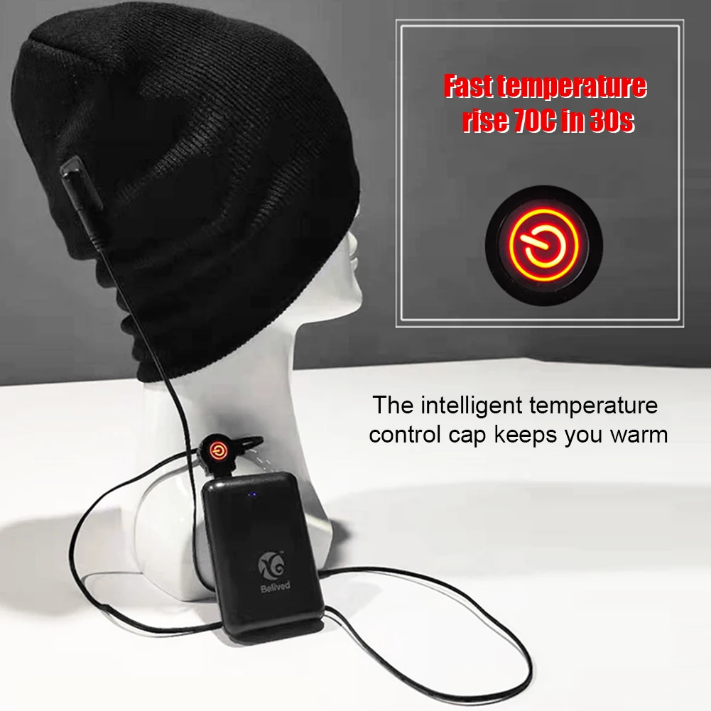 Knitted Thermal Beanie Hat Men Women 3 Levels Adjustable USB Heating Caps Windproof Rechargeable Washable for Outdoor Sport Ski
Knitted Thermal Beanie Hat Men Women 3 Levels Adjustable USB Heating Caps Windproof Rechargeable Washable for Outdoor Sport Ski