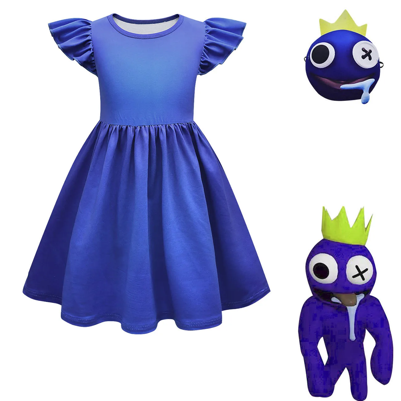 Rainbow Friends Kids Summer Robloxing Dress Baby Girls Cute Lace Princess Dress Toddler Girls Birthday Party Dresses with Mask
Rainbow Friends Kids Summer Robloxing Dress Baby Girls Cute Lace Princess Dress Toddler Girls Birthday Party Dresses with Mask