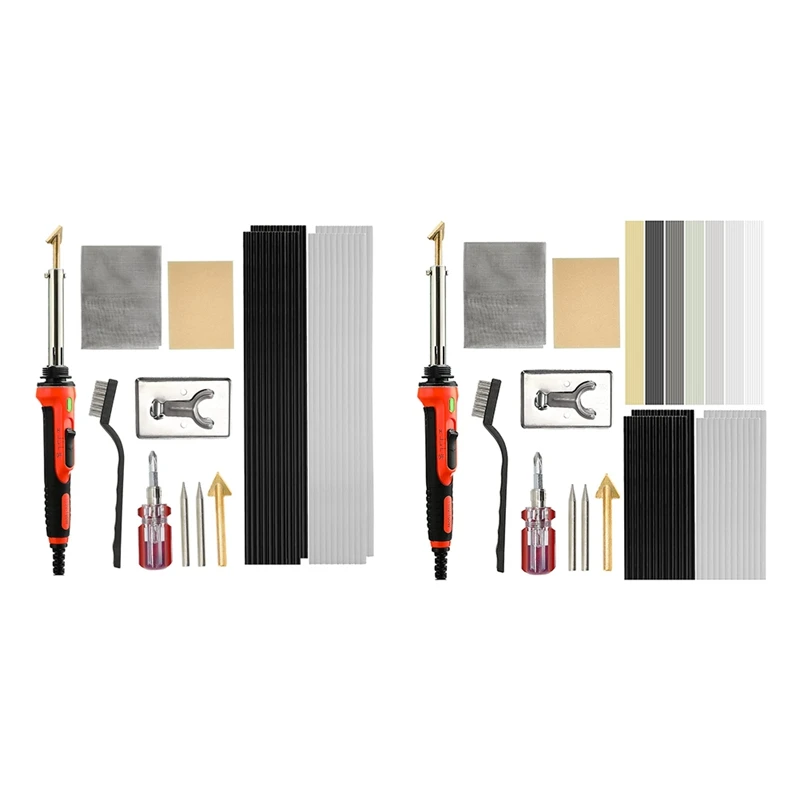 HOT-100W Plastic Soldering Kit 2 In 1 Welder Soldering Irongun,Temperature Control With DIY Indicator,Repair Tool US Plug
HOT-100W Plastic Soldering Kit 2 In 1 Welder Soldering Irongun,Temperature Control With DIY Indicator,Repair Tool US Plug