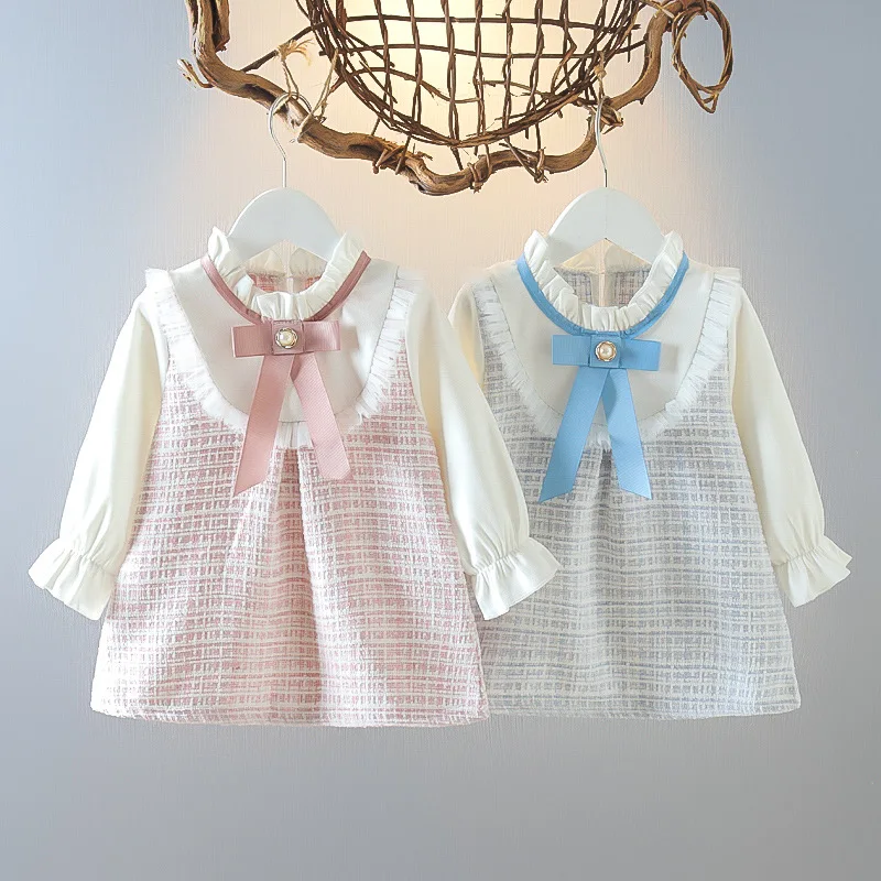 Toddler Baby Girl Dress 2022 Spring Autumn Sweet Style Long Sleeve Princess Dress Plaid A-line Skirt Kid Clothes Baby Vestido 
Toddler Baby Girl Dress 2022 Spring Autumn Sweet Style Long Sleeve Princess Dress Plaid A-line Skirt Kid Clothes Baby Vestido