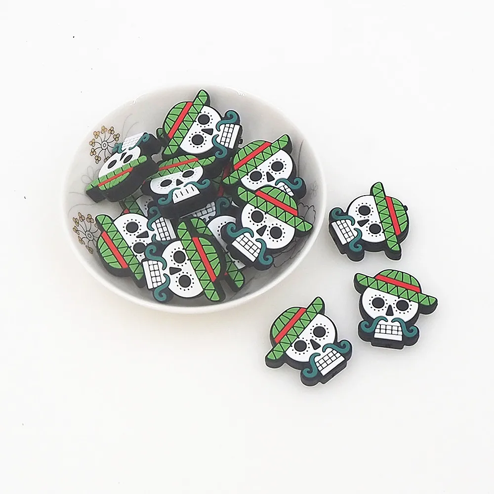 Chenkai 50pcs Skull Ghost Bat Pumpkin Beads Halloween Silicone Beads Baby Chewable Dummy Necklace Pacifier Toy Gift Accessories
Chenkai 50pcs Skull Ghost Bat Pumpkin Beads Halloween Silicone Beads Baby Chewable Dummy Necklace Pacifier Toy Gift Accessories