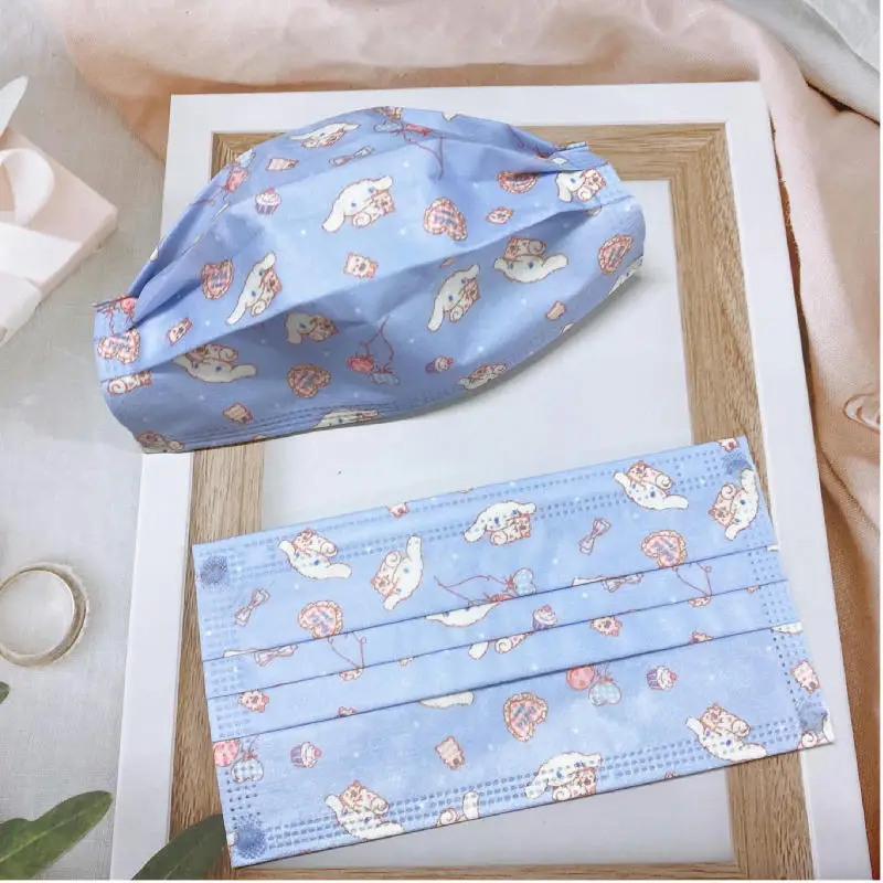 50Pcs Kawaii Anime Cinnamoroll Print Mask Disposable Protective 3 Layers Face Mask Cartoon Dust Mask Boy Girl Gift No Box
50Pcs Kawaii Anime Cinnamoroll Print Mask Disposable Protective 3 Layers Face Mask Cartoon Dust Mask Boy Girl Gift No Box