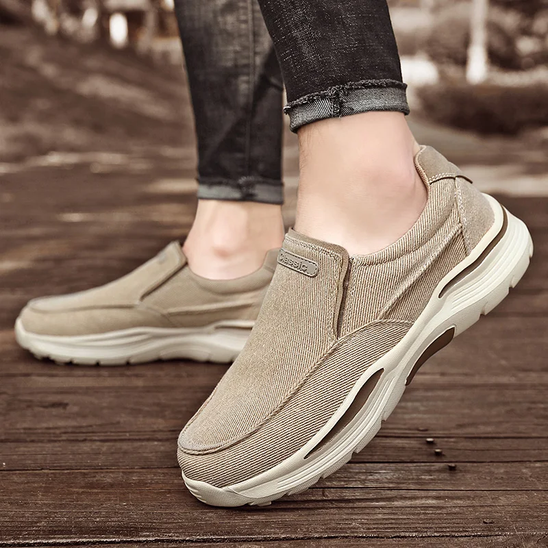 Men's Canvas Shoes Comfortable Loafers Breathable Outdoor Walking Shoes Thick Sole Slip-on Shoes Men Cloth Shoes
Men's Canvas Shoes Comfortable Loafers Breathable Outdoor Walking Shoes Thick Sole Slip-on Shoes Men Cloth Shoes