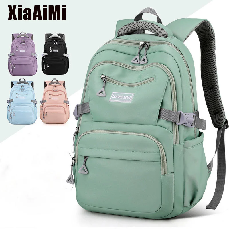 Women's Backpack Fashion Solid Color Backpack Teenage Girls School Shoulder Bag Waterproof Nylon Bagpack High Capacity Bags
Women's Backpack Fashion Solid Color Backpack Teenage Girls School Shoulder Bag Waterproof Nylon Bagpack High Capacity Bags