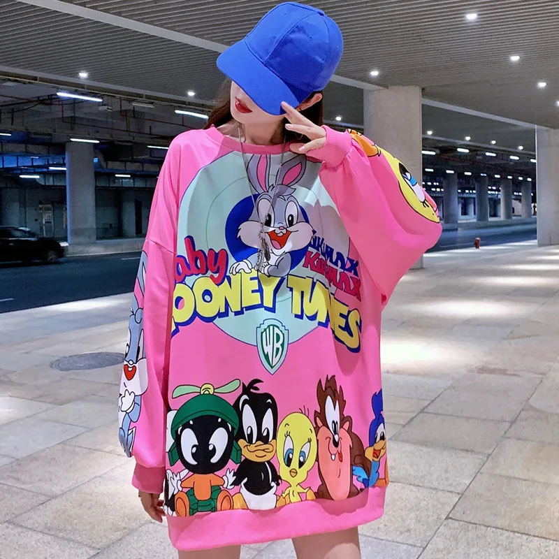 Girls Student Lovely Cartoon Printed Sweatshirts Harajuku Plus Size Loose Hoodies Women Plus Size Loose Long Style Pullovers
Girls Student Lovely Cartoon Printed Sweatshirts Harajuku Plus Size Loose Hoodies Women Plus Size Loose Long Style Pullovers